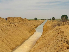 Bewässerungskanäle leiten das Wasser zur Senhuile-Plantage um (Foto: Davide Cirillo)